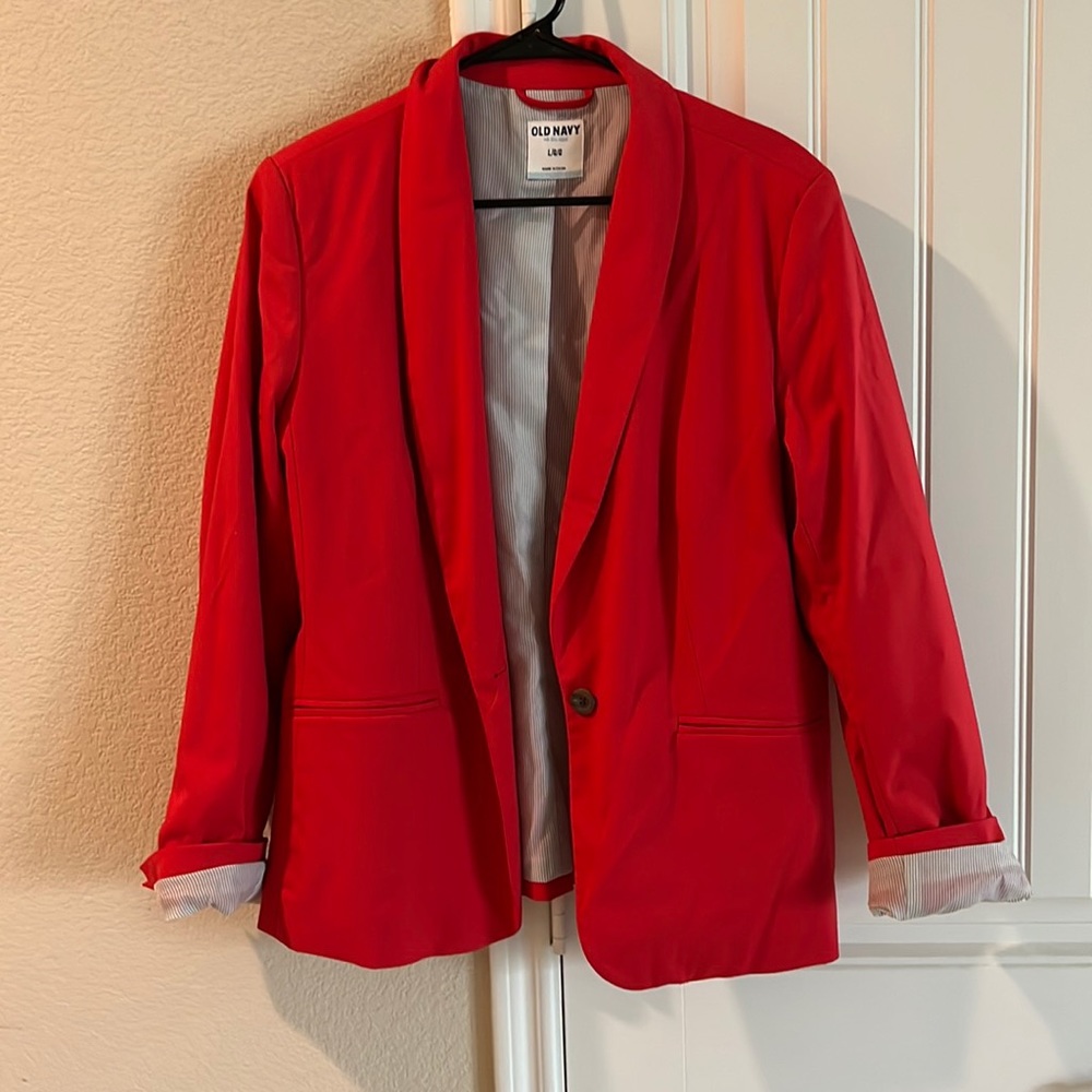 Bright red old navy blazer